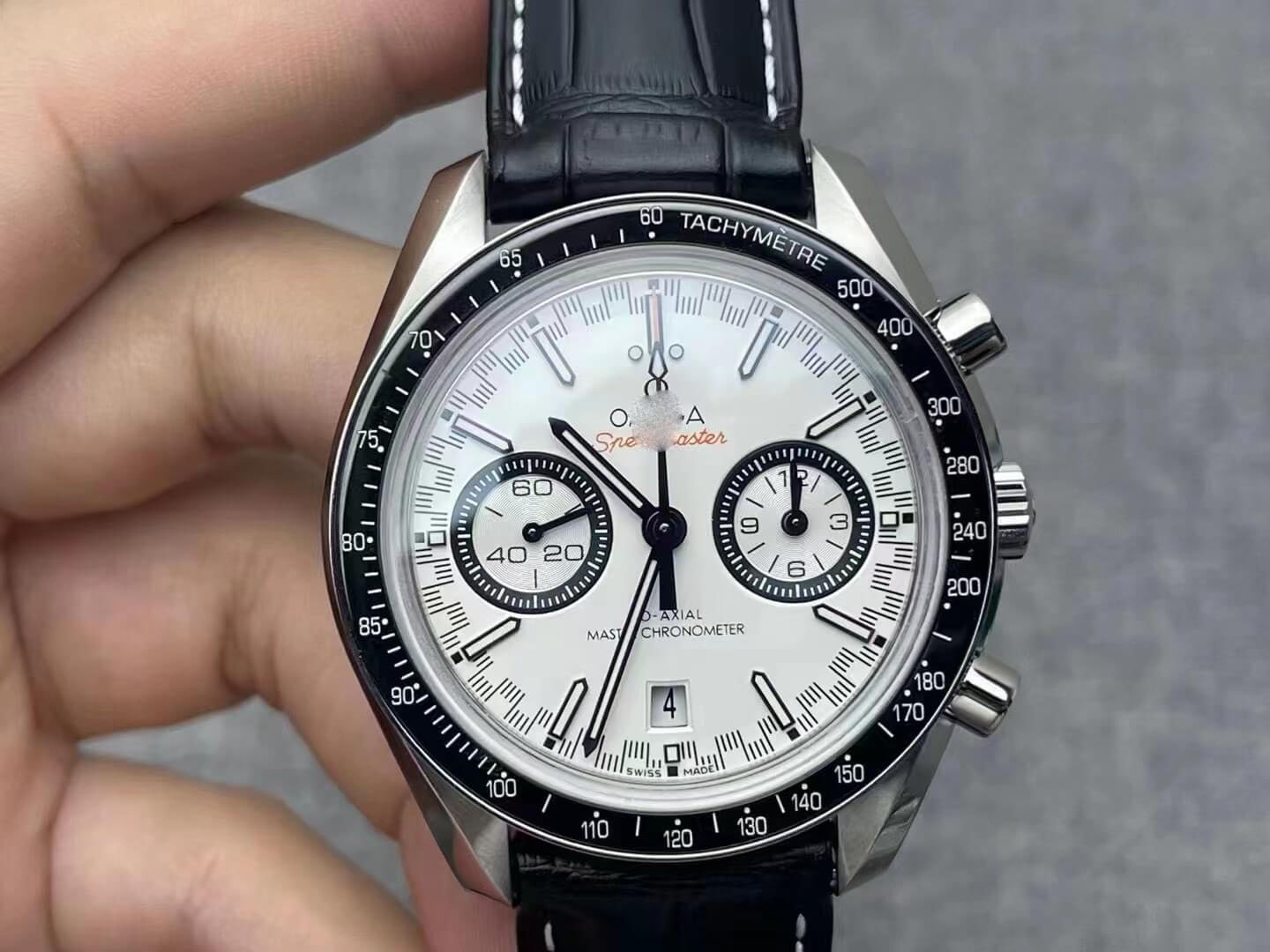 REPLICA OMEGA SPEEDMASTER RACING CHRONOGRAPH 329.33.44.51.04.001 OM FACTORY BLACK STRAP