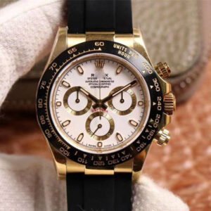 REPLICA ROLEX DAYTONA M116518LN-0041 NOOB FACTORY WHITE DIAL 4130 MOVEMENT