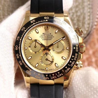 REPLICA ROLEX DAYTONA M116518LN-0042 NOOB FACTORY CHAMPAGNE DIAL 4130 MOVEMENT