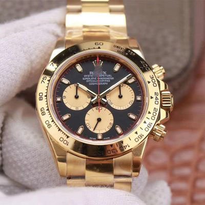 REPLICA ROLEX DAYTONA M116508-0009 NOOB FACTORY BLACK DIAL 4130 MOVEMENT