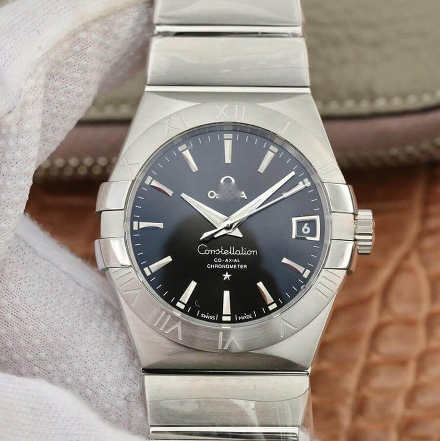 REPLICA OMEGA CONSTELLATION 123.10.38.21.01.001 VS FACTORY TITANIUM CASE