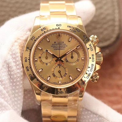 REPLICA ROLEX DAYTONA COSMOGRAPH M116508-0003 NOOB FACTORY GOLD DIAL