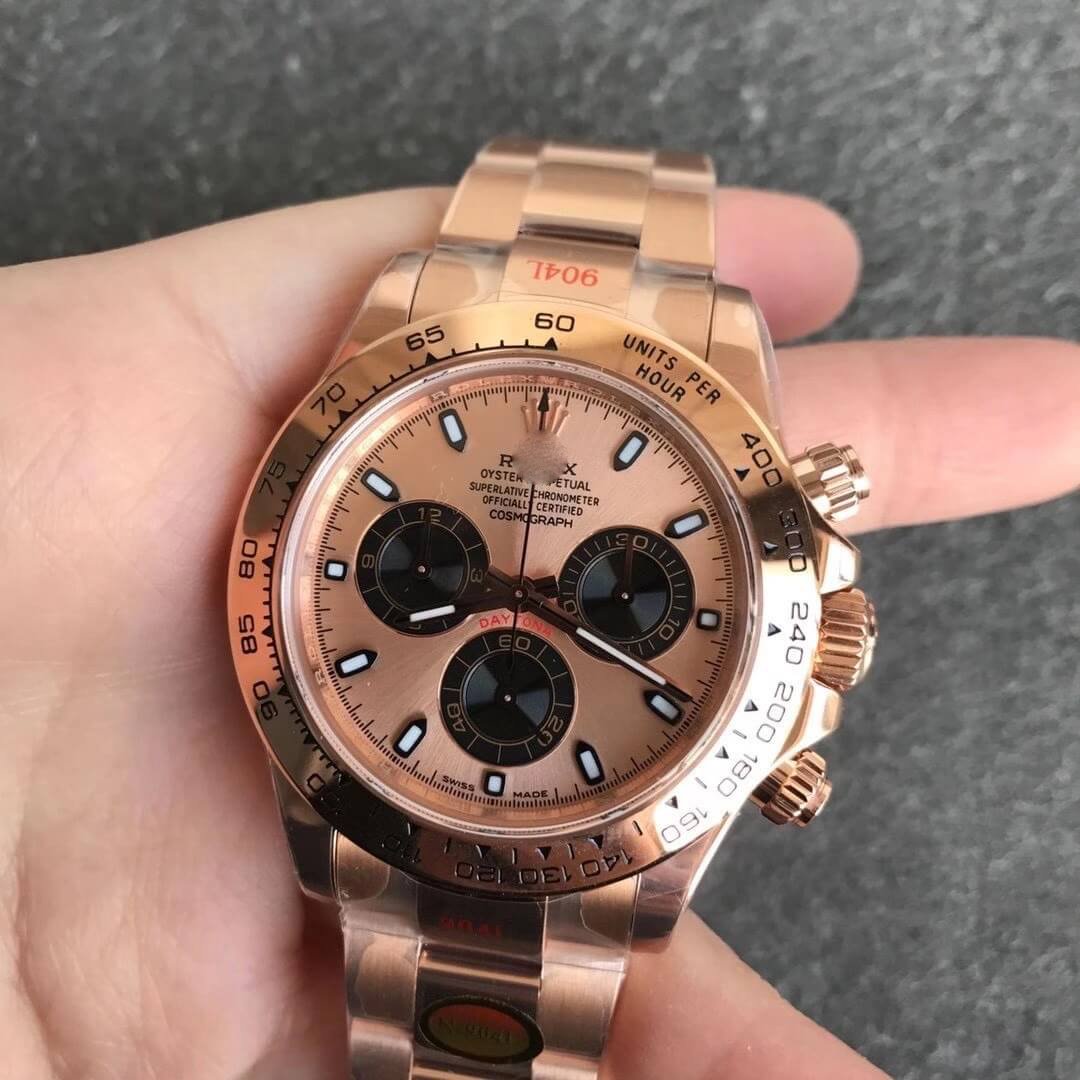 REPLICA ROLEX DAYTONA M116505-0009 NOOB FACTORY ROSE GOLD DIAL