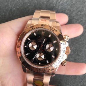 REPLICA ROLEX DAYTONA M116505-0008 NOOB FACTORY ROSE GOLD BEZEL