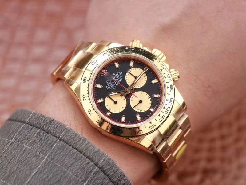REPLICA ROLEX DAYTONA M116508-0009 NOOB FACTORY BLACK DIAL 4130 MOVEMENT - 图片 7