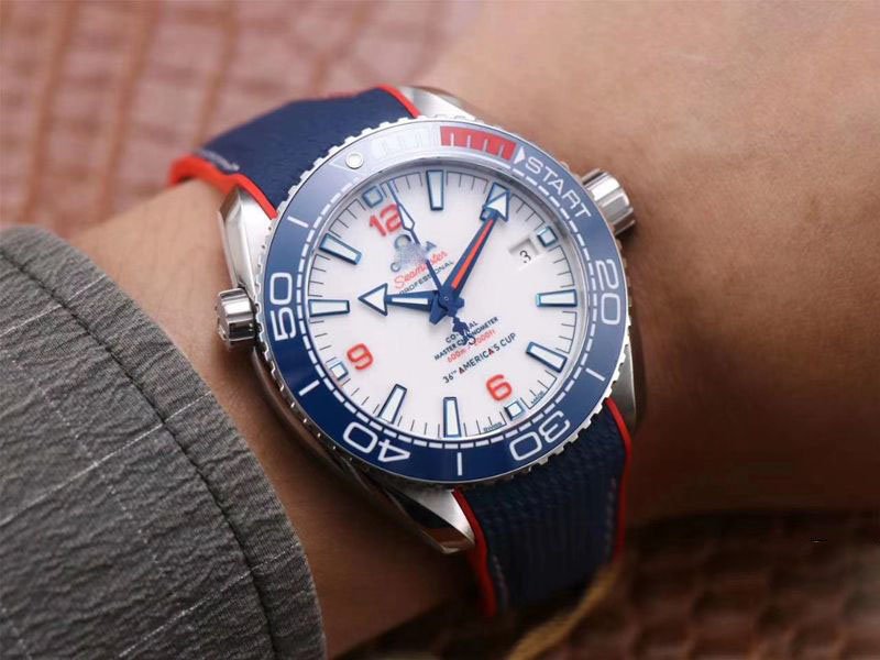 REPLICA OMEGA SEAMASTER PLANET OCEAN 36TH AMERICA’S CUP LIMITED EDITION VS FACTORY WHITE DIAL - 图片 6