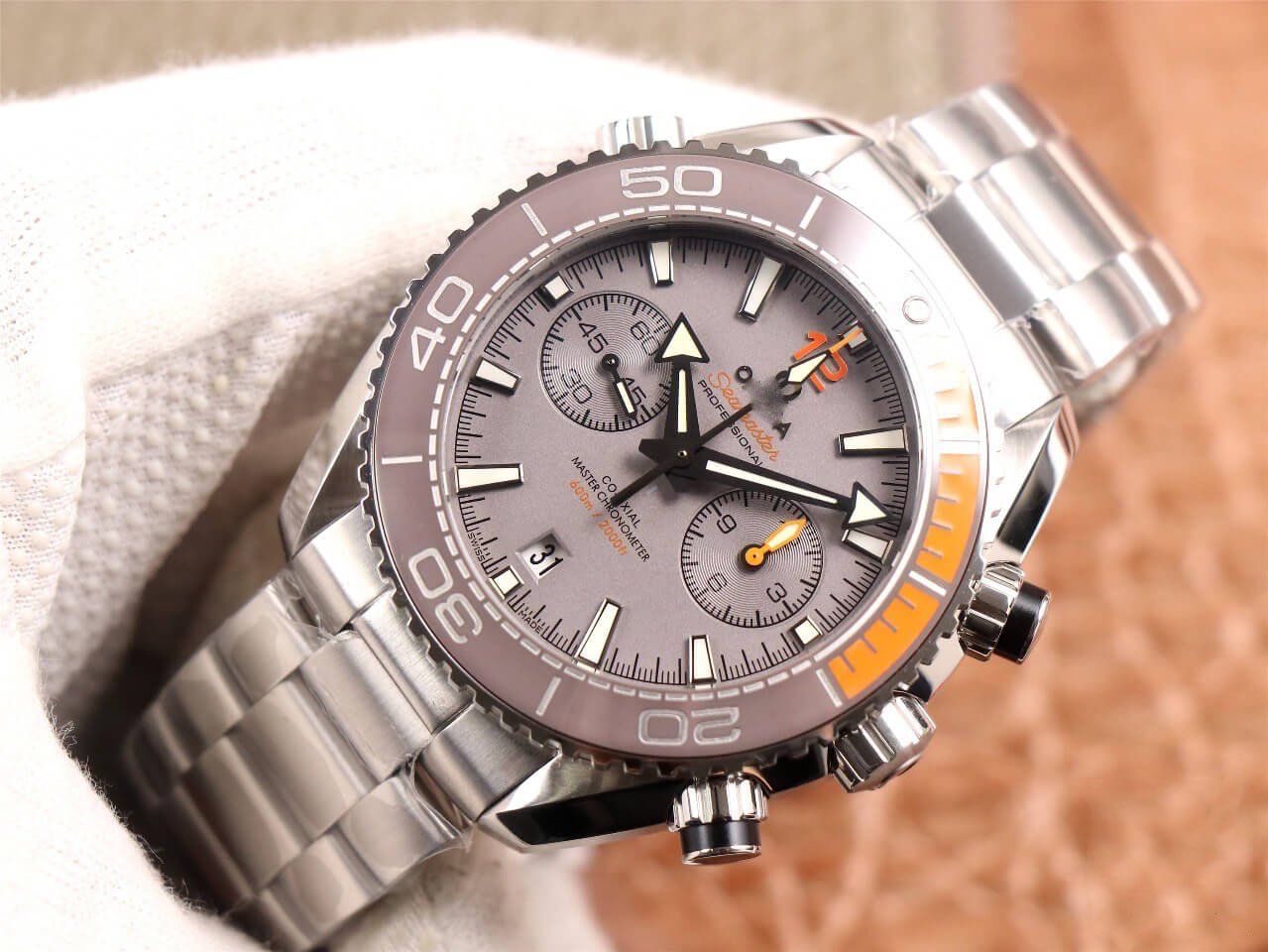 REPLICA OMEGA SEAMASTER OCEAN UNIVERSE 600M 215.90.46.51.99.001 OM FACTORY STAINLESS STEEL STRAP - 图片 2