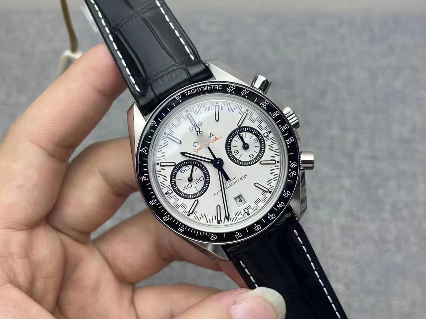REPLICA OMEGA SPEEDMASTER RACING CHRONOGRAPH 329.33.44.51.04.001 OM FACTORY BLACK STRAP - 图片 2