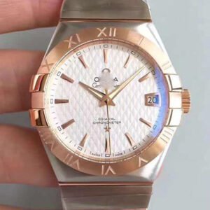 REPLICA OMEGA CONSTELLATION 123.20.38.21.02.008 38MM 3S FACTORY WHITE TEXTURED DIAL