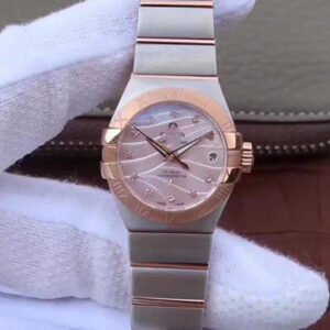 REPLICA OMEGA CONSTELLATION DOUBLE EAGLE LADY PINK MOTHER-OF-PEARL DIAL 27MM 3S FACTORY