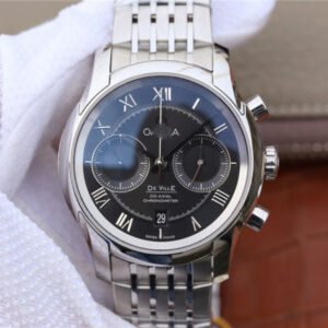 REPLICA OMEGA DE VILLE CHRONOGRAPH 42MM 431.10.42.51.01.001 OM FACTORY BLACK DIAL