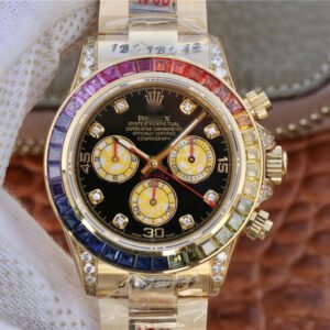 REPLICA ROLEX DAYTONA RAINBOW COSMOGRAPH 116598RBOW BL FACTORY 7750 MOVEMENT