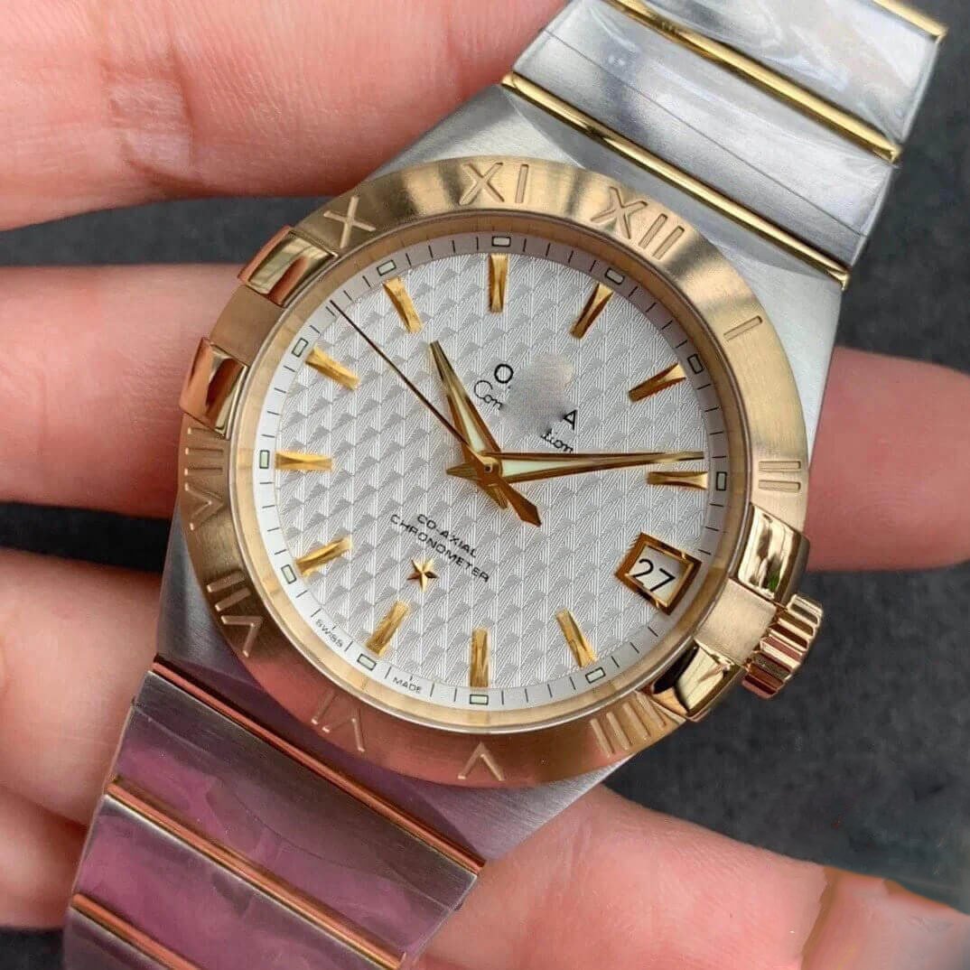 REPLICA OMEGA CONSTELLATION 123.20.38.21.02.006 VS FACTORY GOLD BEZEL - 图片 2