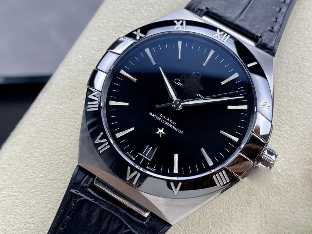 REPLICA SBF OMEGA CONSTELLATION 131.33.41.21.01.001 VS FACTORY BLACK LEATHER STRAP - 图片 2