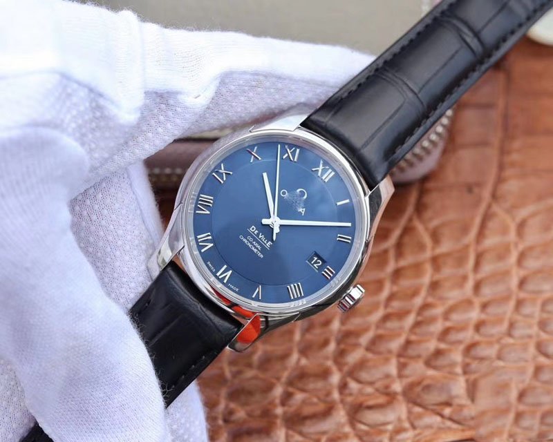 REPLICA OMEGA DE VILLE 431.13.41.21.03.001 VS FACTORY BLUE DIAL - 图片 2
