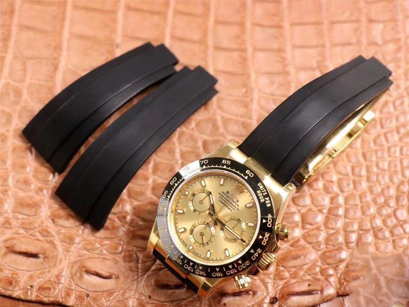 REPLICA ROLEX DAYTONA M116518LN-0042 NOOB FACTORY CHAMPAGNE DIAL 4130 MOVEMENT - 图片 6