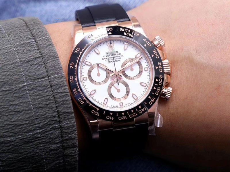 REPLICA ROLEX DAYTONA M116515LN-0019 NOOB FACTORY WHITE DIAL 4130 MOVEMENT - 图片 6