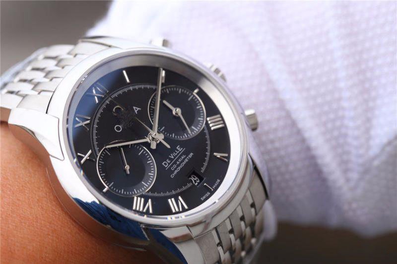 REPLICA OMEGA DE VILLE CHRONOGRAPH 42MM 431.10.42.51.01.001 OM FACTORY BLACK DIAL - 图片 7